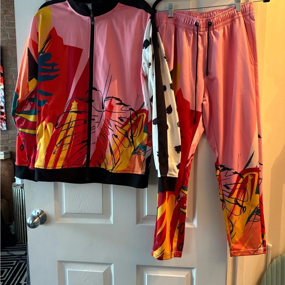 Dressed In Joy - Colorful Abstract Track Suit